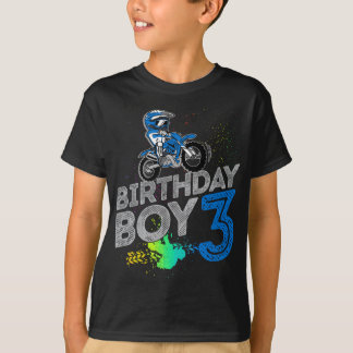 Dirt Bike Rider 3 Jahre Altes Motocross 3. Geburts T-Shirt