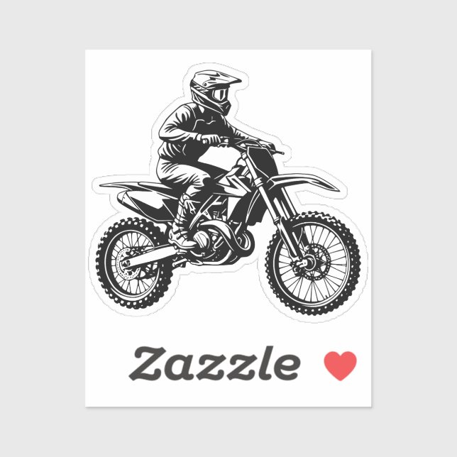 Dirt Bike Rider  Aufkleber (Blatt)