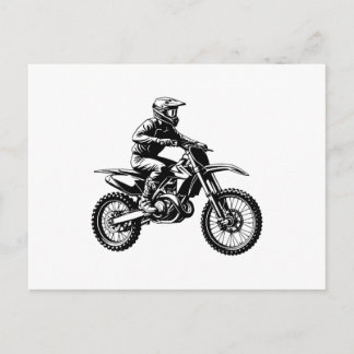 Dirt Bike Rider Feiertagspostkarte