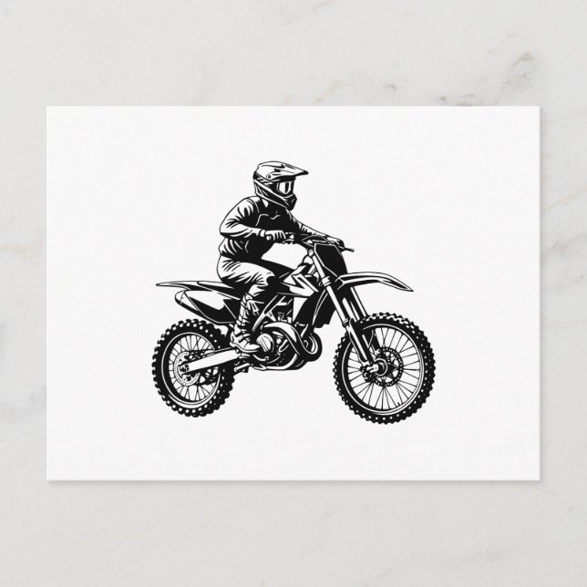 Dirt Bike Rider  Feiertagspostkarte (Vorderseite)
