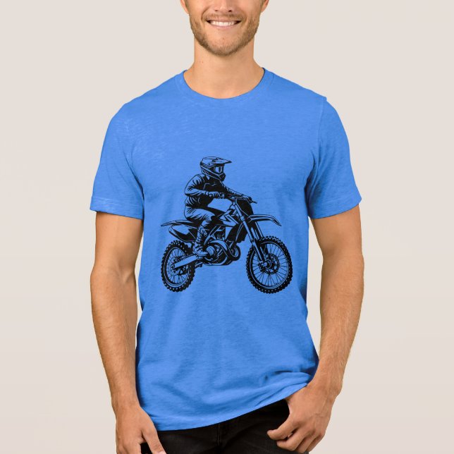 Dirt Bike Rider Tri-Blend Shirt (Vorderseite)