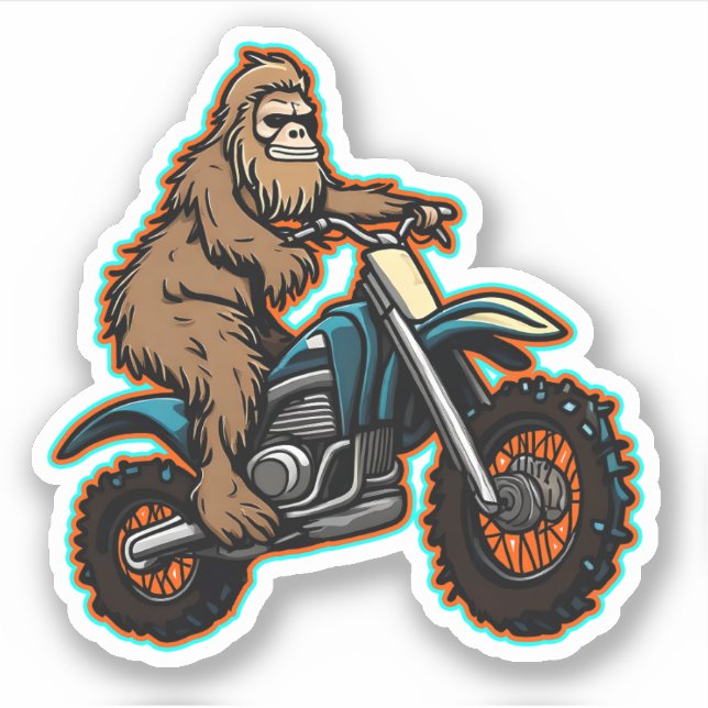 Dirt bike Sasquatch Aufkleber (Vorderseite)