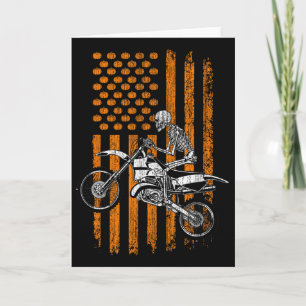 Dirt Bike Skelett Halloween Männer Jungen Dirt Bik Karte