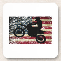 Dirt Bike USA Flag T - Shirt Motocross American Fl