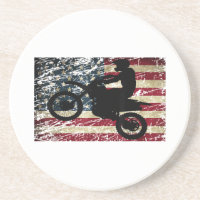 Dirt Bike USA Flag T - Shirt Motocross American Fl