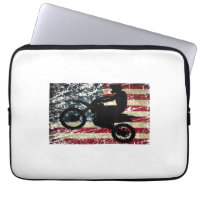 Dirt Bike USA Flag T - Shirt Motocross American Fl