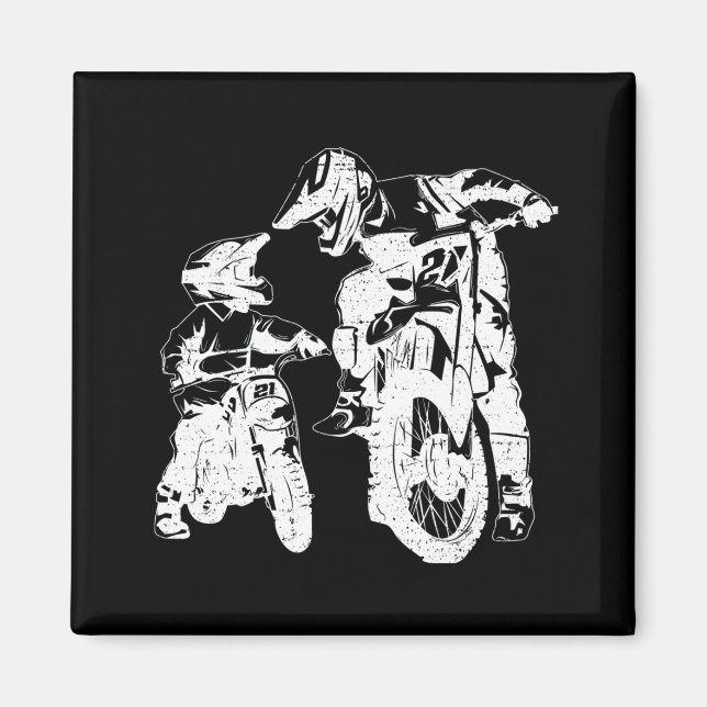 Dirt Bike Vater Motocross Motorrad Vater Magnet (Vorne)