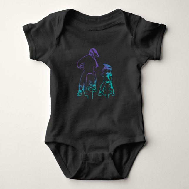 Dirt Bike Vater und Son Motocross Baby Strampler (Vorderseite)
