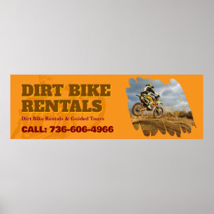Dirt Bike Vermietung Benutzerdefiniert Poster