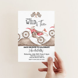 Dirt Bike Young Wild et invitation à trois ans