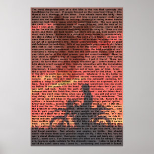 Dirt Bike Zitat Poster 001
