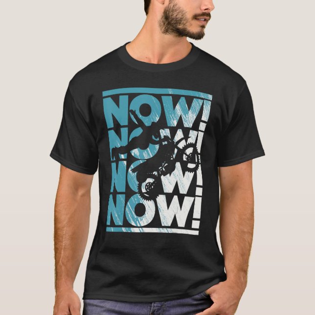 Dirt Biking jetzt Motocross Grunge Dirt Bike Rider T-Shirt (Vorderseite)