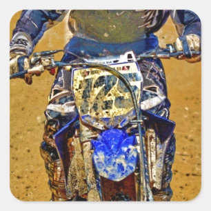 Dirt-Biking Moto-X Champ Designer #Gift Quadratischer Aufkleber