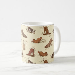 Dirt Digging Hunde - Strandurlaub Muster. Kaffeetasse