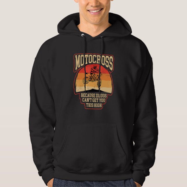 Dirt Fahrrad-Fahrer motocross, weil Sie hoch m Hoodie (Vorderseite)