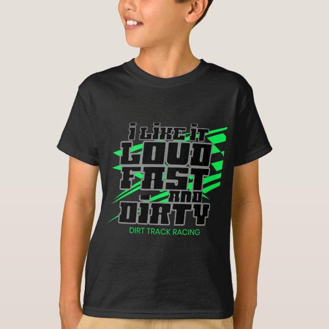 Dirt modifizierte Racing Apparel Sprint Car Dirt T T-Shirt (Vorderseite)