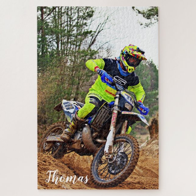 Dirt Motorrad Motocross Racing Personalisiert (Vertikal)