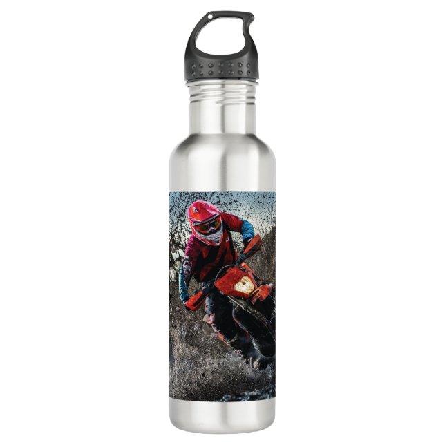 Dirt Rad-Reiter-Kissen Edelstahlflasche (Vorderseite)