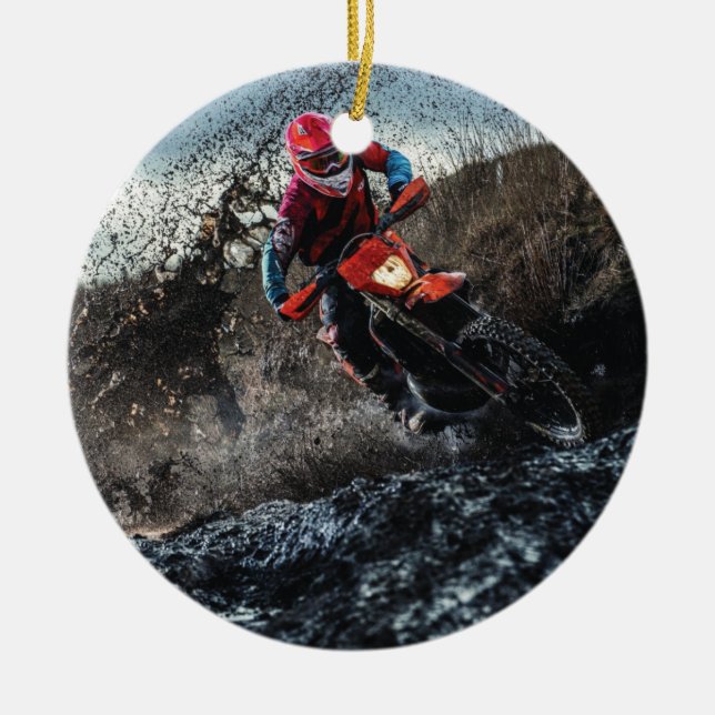 Dirt Rad-Reiter-Kissen Keramik Ornament (Vorne)