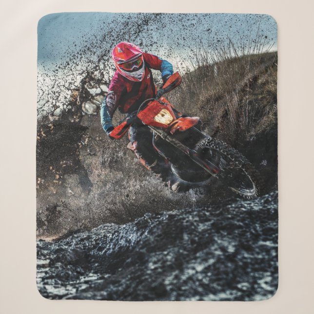 Dirt Rad-Reiter-Kissen Sherpadecke (Vorderseite)