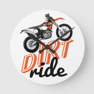 Dirt ride runde wanduhr