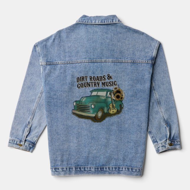 Dirt road and country road denim jacket  (Verso)