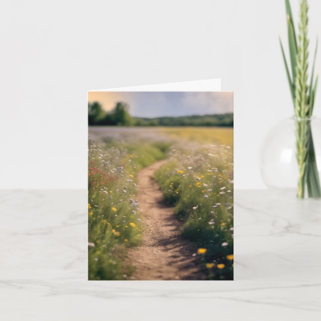 Dirt Road auf der Wiese der Wildblume (Vorderseite)