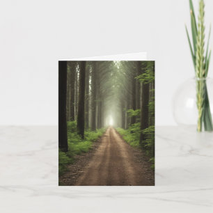 Dirt Road Dans Green Forest