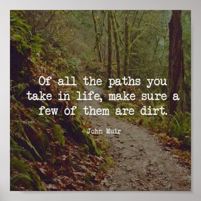 Dirt Road Quote Poster Art (Vorne)