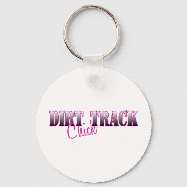 Dirt Track Chick Schlüsselanhänger (Vorderseite)
