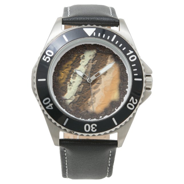 Dirt und kartographische Berge beobachten Armbanduhr (Vorderseite)