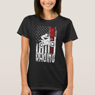 Dirt Up American Flag Motocross Motorrad T-Shirt