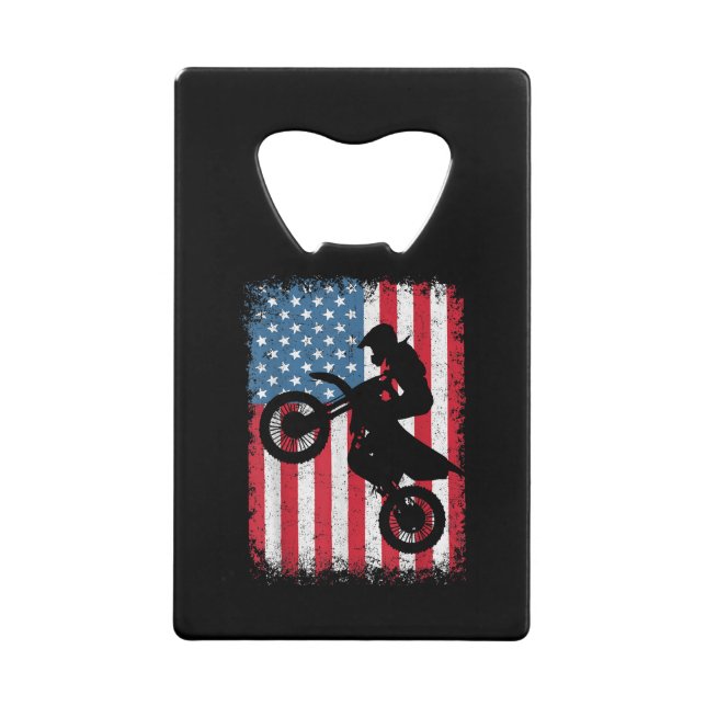 Dirt Vélo Drapeau Américain Motocross Vélo Hommes  (Devant)
