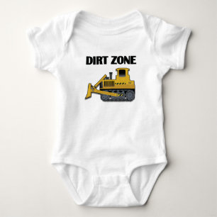 Dirt Zone (Bulldozer) - Baby Jersey Bodysuit  Strampler