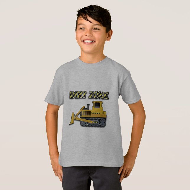 Dirt Zone (Bulldozer) - Kids' Basic T - Shirt (Vorne ganz)