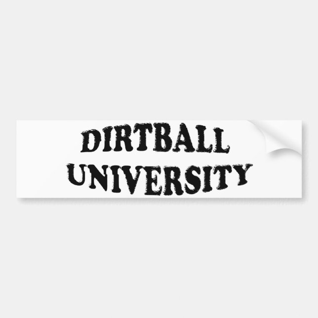 Dirtball HochschulAutoaufkleber Autoaufkleber (Vorne)