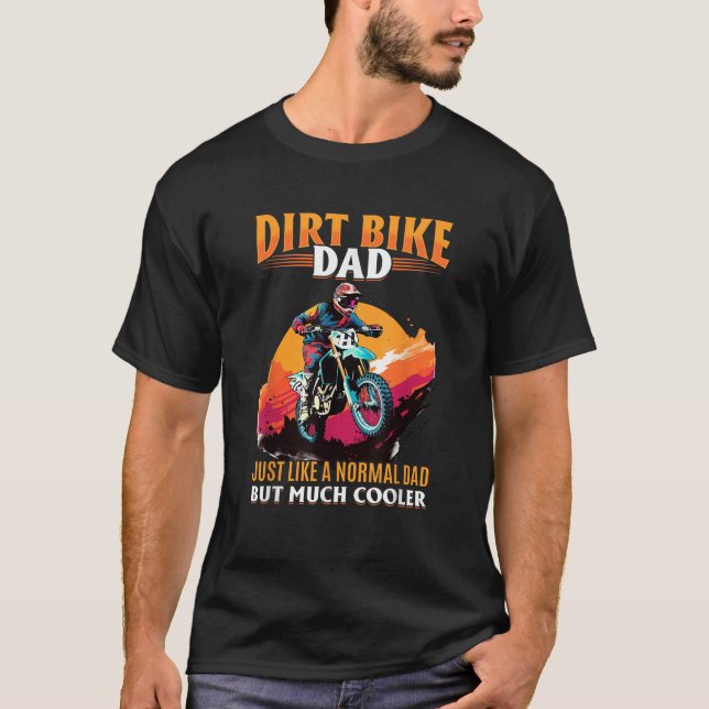 Dirtbike Motocross MX Dirt bike dad T-Shirt (Vorderseite)