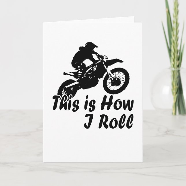 Dirtbike So Roll ich Dirt Biker Karte (Vorderseite)