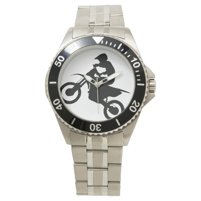 DIRTBIKE WATCH (schwarz) Armbanduhr (Vorderseite)
