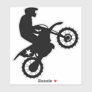DIRTBIKER MOTORRADFAHRRADSTEUER DECAL AUFKLEBER