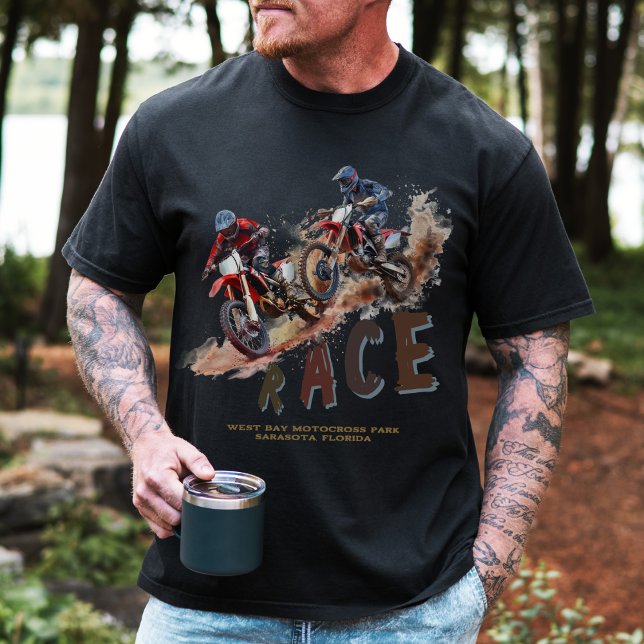 Dirtbikes Racing Motocross Race Park Text T-Shirt (Von Creator hochgeladen)