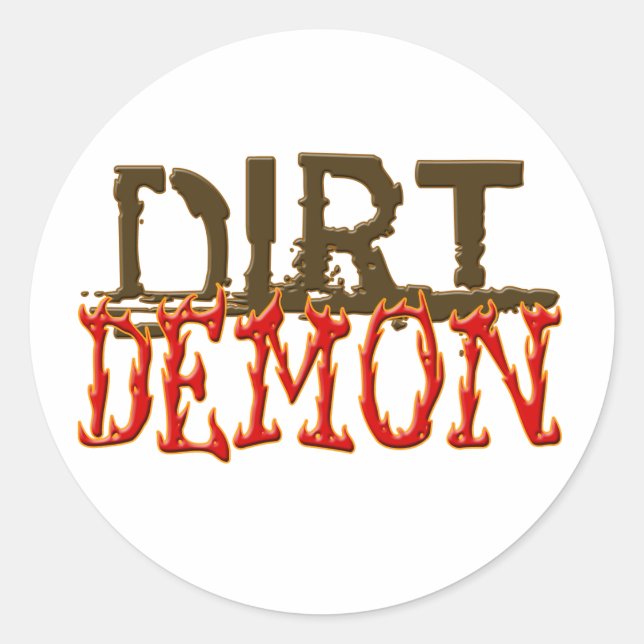 DirtDemon1 Runder Aufkleber (Vorderseite)