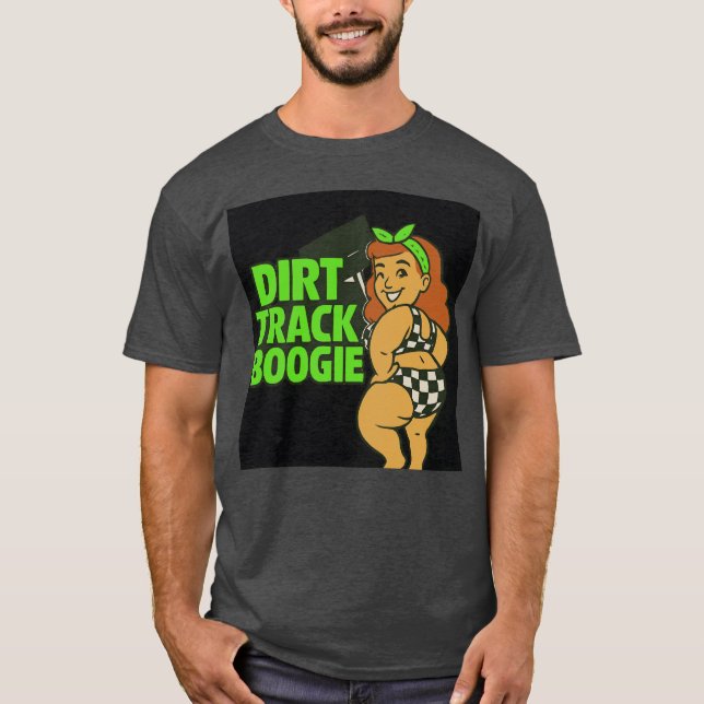 Dirtrack Boogie Neon Racer vintage T-Shirt (Vorderseite)