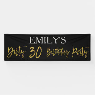 Dirty 30 Ankündigung Party-Banner Banner
