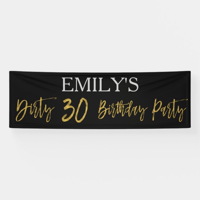 Dirty 30 Ankündigung Party-Banner Banner (Horizontal)