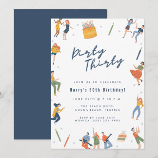 Dirty 30. Geburtstag Party Einladung