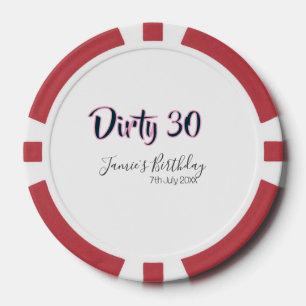 Dirty 30 herzlichen Glückwunsch zum Geburtstag Nam Pokerchips