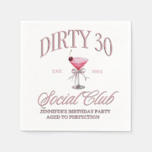 Dirty 30 rosa Coquette Martini Themed