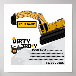 Dirty 3.-Y Dritter Geburtstag Poster