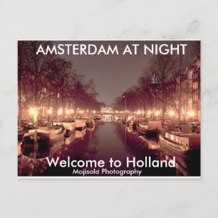Dirty 3Tall Boxes Postkarte - AMSTERDAM AM NACHT